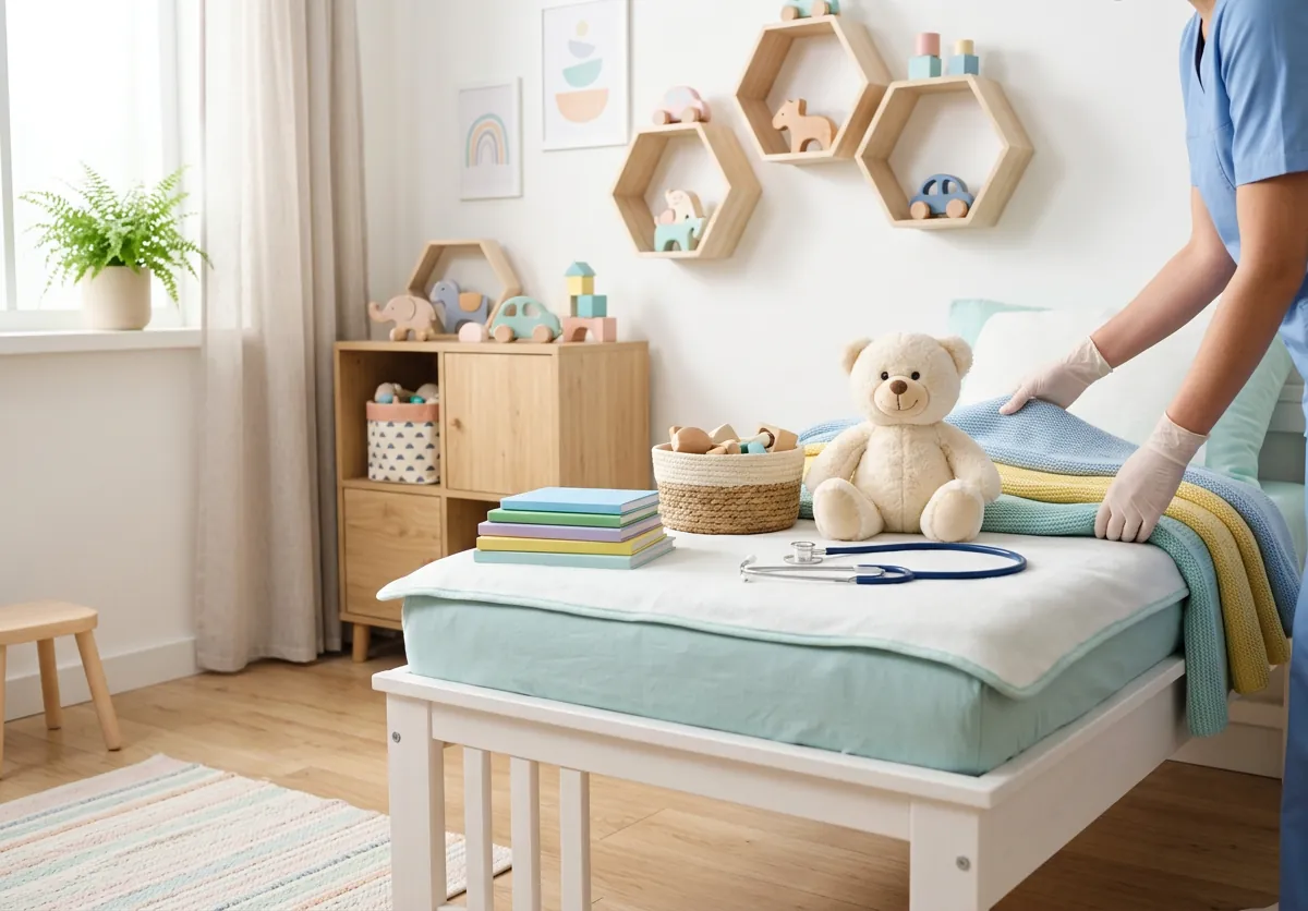 Friendly pediatric examination room